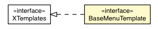 Package class diagram package MenuBaseAppearance.BaseMenuTemplate