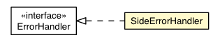 Package class diagram package SideErrorHandler