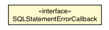 Package class diagram package SQLStatementErrorCallback