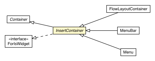 Package class diagram package InsertContainer