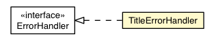 Package class diagram package TitleErrorHandler