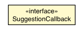Package class diagram package SuggestBox.SuggestionCallback