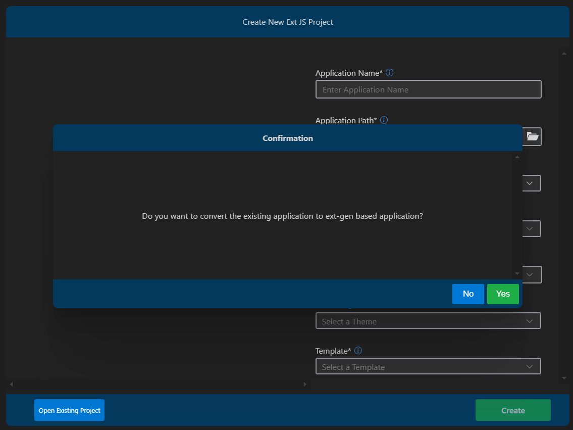 Opening existing project