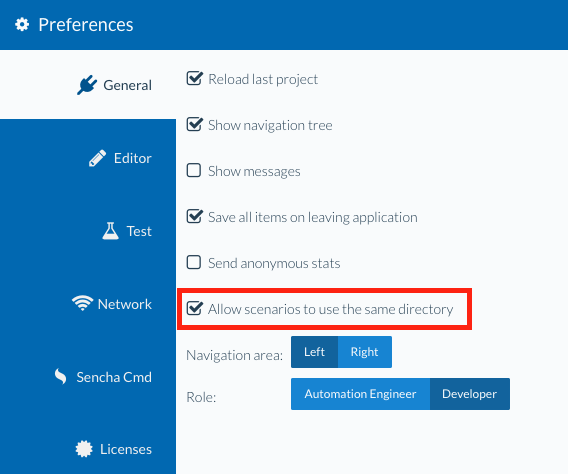 Test Runner - URL buttons
